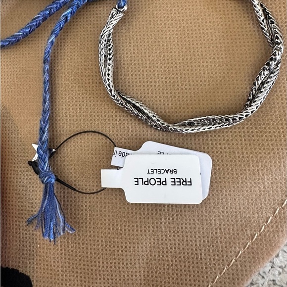 FREE PEOPLE Hang Loose Bracelet - Silver/Navy - Picture 2 of 6